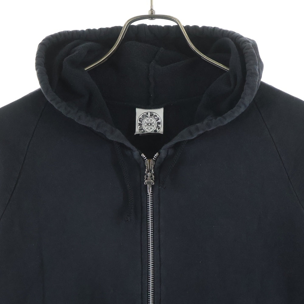 CHROME HEARTS(クロムハーツ) OLD SWTSHRT HD ZIP 袖フローラルプリントジップパーカー ブラック/ホワイト