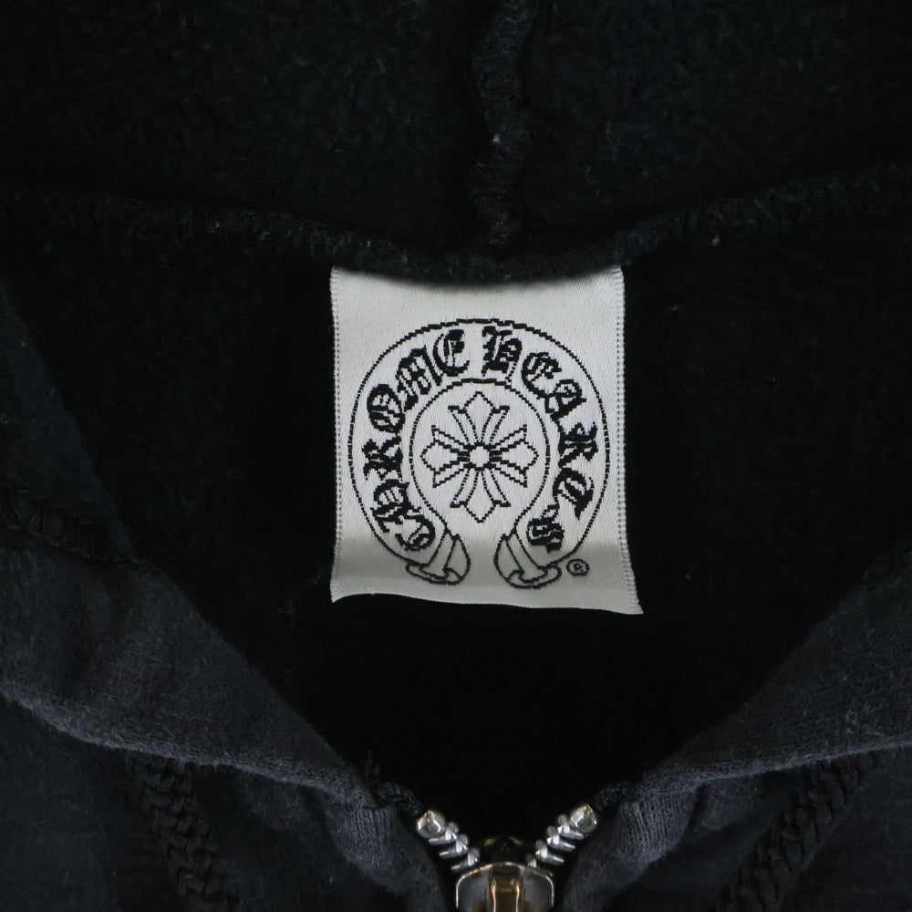 CHROME HEARTS(クロムハーツ) OLD SWTSHRT HD ZIP 袖フローラルプリントジップパーカー ブラック/ホワイト