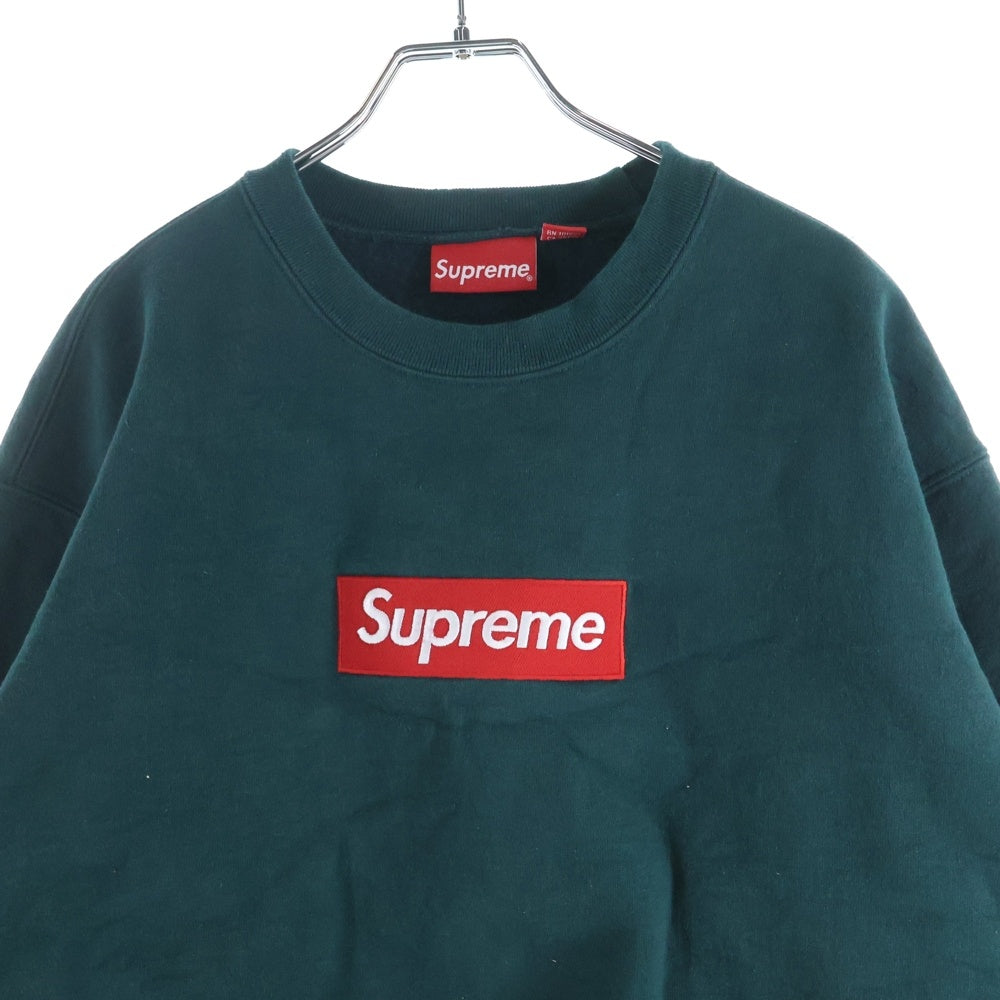 SUPREME(シュプリーム) 22AW Box Logo Crewneck Dark Pine シュプリーム ボックス ロゴ クルーネック グリーン