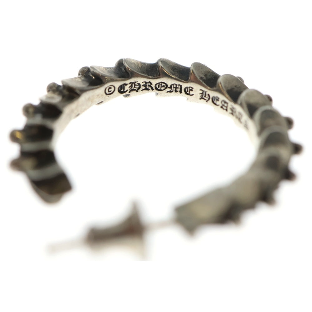 CHROME HEARTS(クロムハーツ) HOOP CRSSTAL クロステイルフープ ピアス シルバー