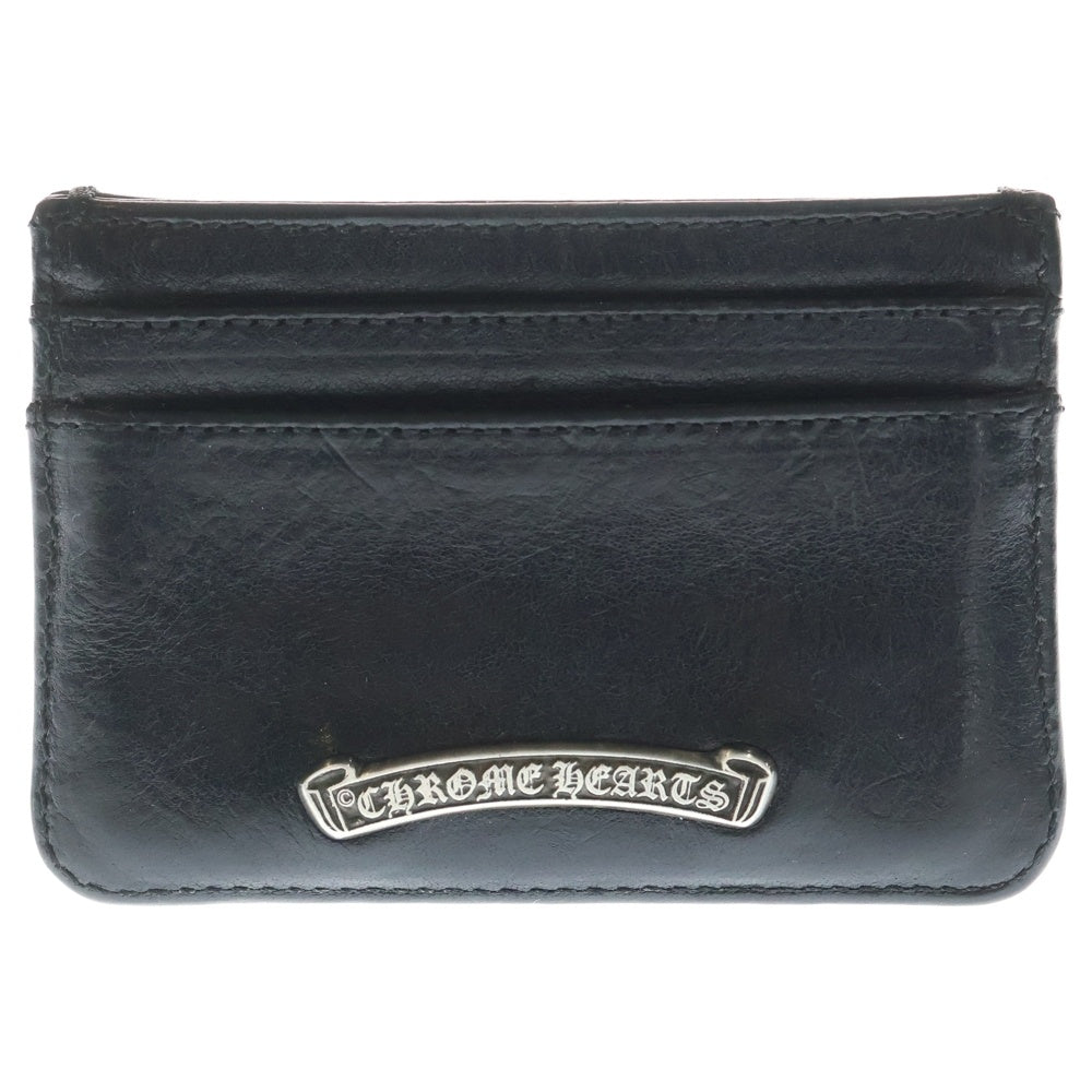 CHROME HEARTS(クロムハーツ) DOUBLE SIDE ダブルサイド スクロールラベル付レザーカードケース
