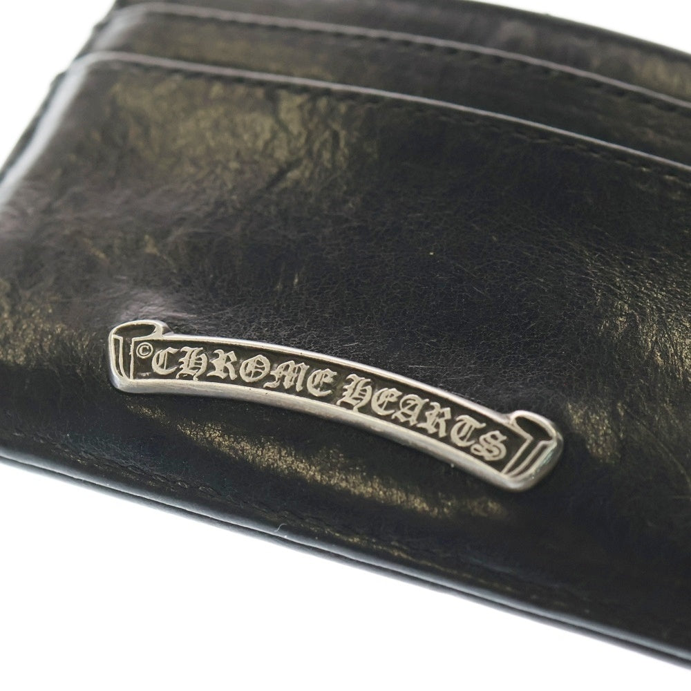 CHROME HEARTS(クロムハーツ) DOUBLE SIDE ダブルサイド スクロールラベル付レザーカードケース