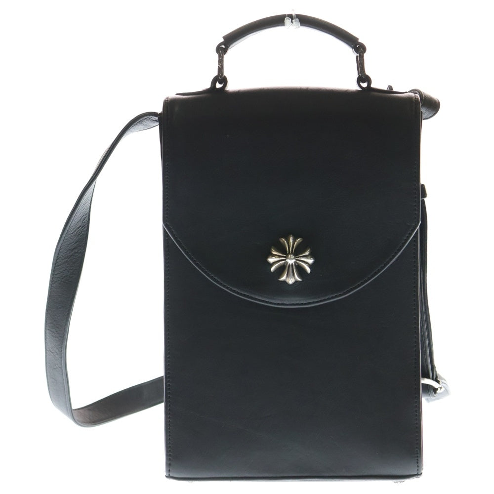 CHROME HEARTS(クロムハーツ) CHプラス装飾2WAYレザーショルダーバッグ ブラック