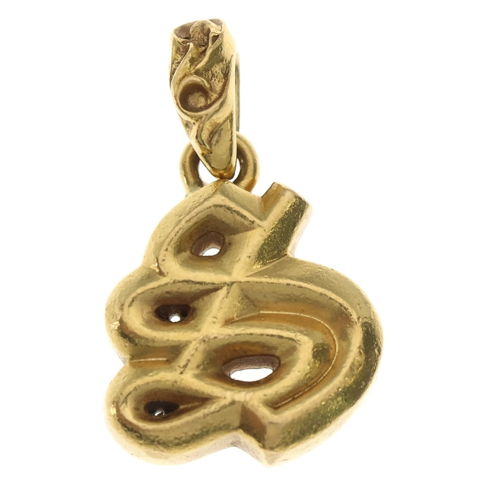 CHROME HEARTS(クロムハーツ) 22K ALPHABET CHARM アルファベットチャーム Sイニシャルチャーム ゴールドネックレストップ