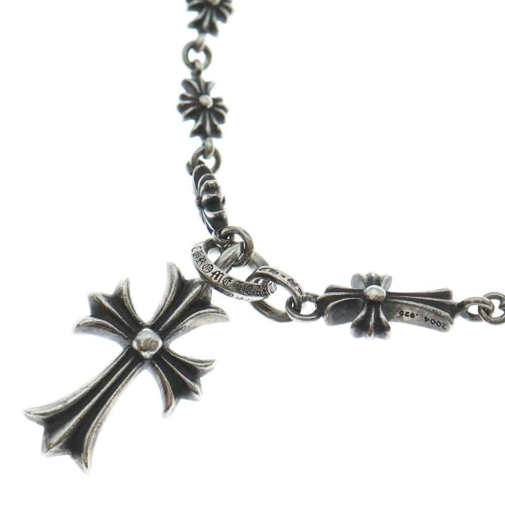 CHROME HEARTS(クロムハーツ) CHKE CHN TNYE W CH CRS タイニーE チョークチェーン ロザリオ ネックレス シルバー BCA226