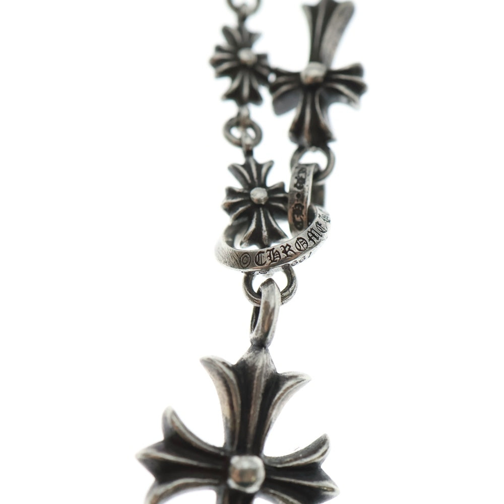 CHROME HEARTS(クロムハーツ) CHKE CHN TNYE W CH CRS タイニーE チョークチェーン ロザリオ ネックレス シルバー BCA226