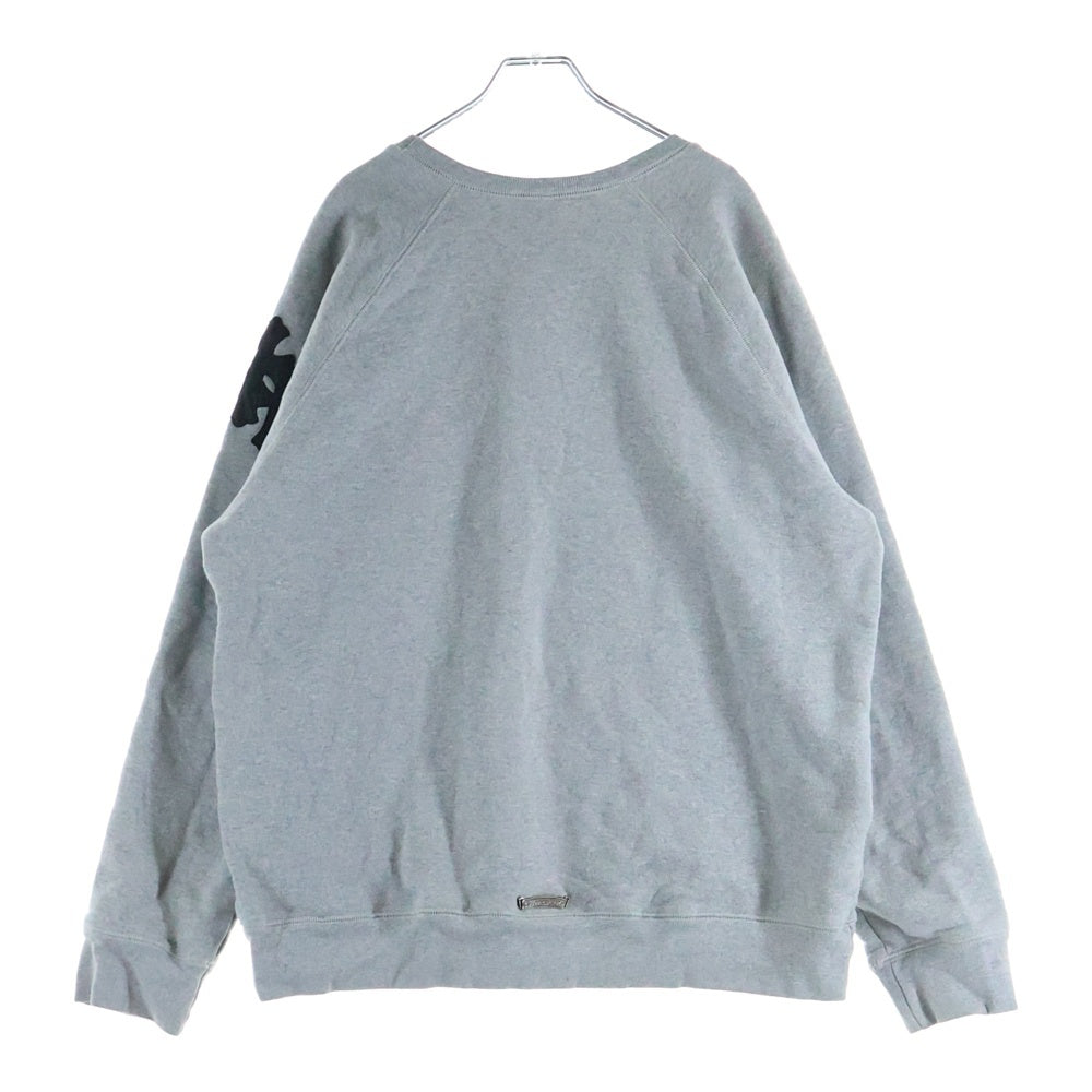 CHROME HEARTS(クロムハーツ) Y NOT SWTSHRT GYN U PAPER JAM クロスパッチ付きクルーネックスウェット グレー