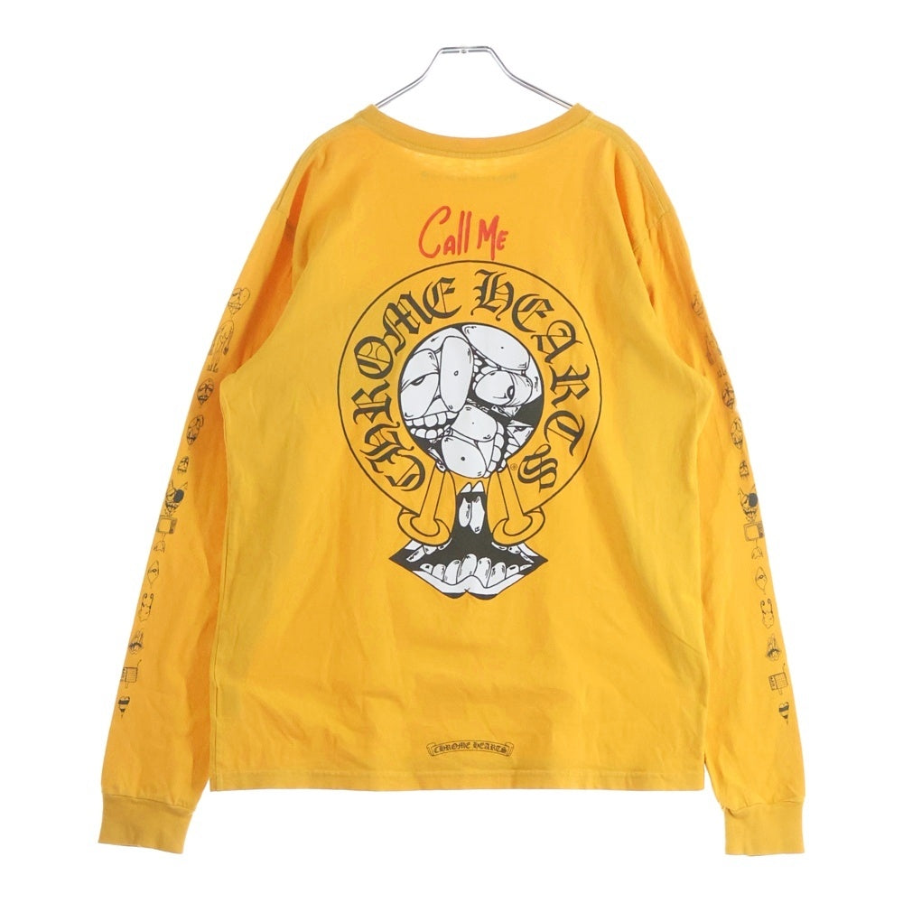 CHROME HEARTS(クロムハーツ) ×MATTY BOY PPO コールミー マスタード クルーネック長袖Tシャツ 長袖カットソー