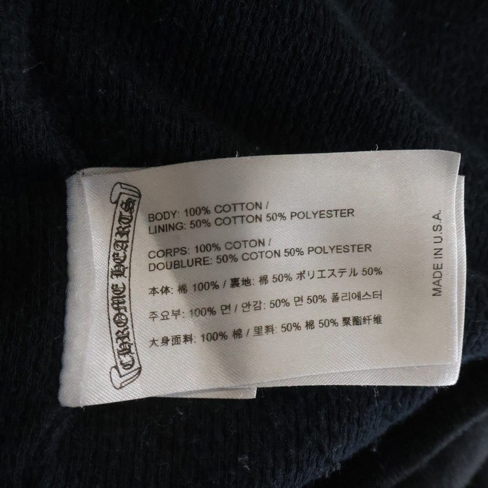 CHROME HEARTS(クロムハーツ) SWTSHRT HD ZIP 袖フローラルバックホースシュープリント 裏地サーマルジップアップパーカー