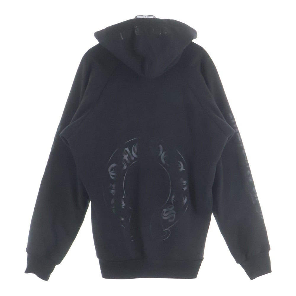 CHROME HEARTS(クロムハーツ) OLD THRML SWTSHRT HD ZIP 裏地サーマルアームロゴプリント ダガージップアップパーカー ブラック