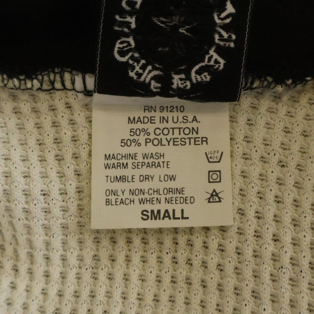 CHROME HEARTS(クロムハーツ) OLD THRML SWTSHRT HD ZIP 裏地サーマルアームロゴプリント ダガージップアップパーカー ブラック