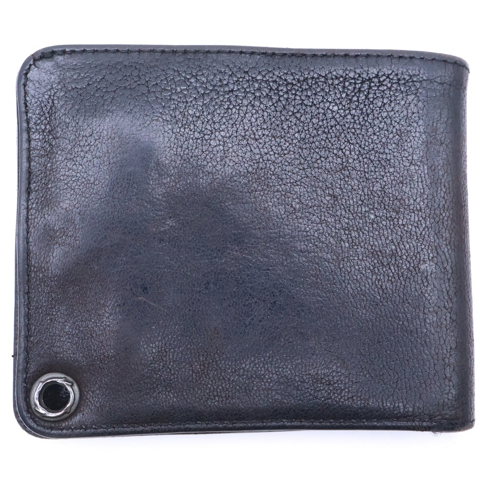 CHROME HEARTS(クロムハーツ) 1SNAP 1スナップ クロス ボールボタン レザーウォレット 財布 ブラック BCA361