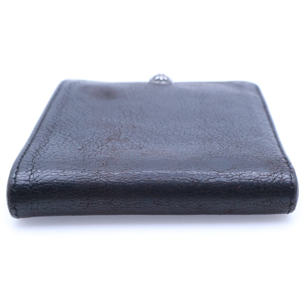 CHROME HEARTS(クロムハーツ) 1SNAP 1スナップ クロス ボールボタン レザーウォレット 財布 ブラック BCA361