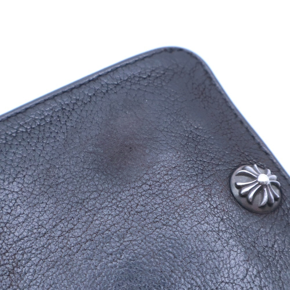 CHROME HEARTS(クロムハーツ) 1SNAP 1スナップ クロス ボールボタン レザーウォレット 財布 ブラック BCA361