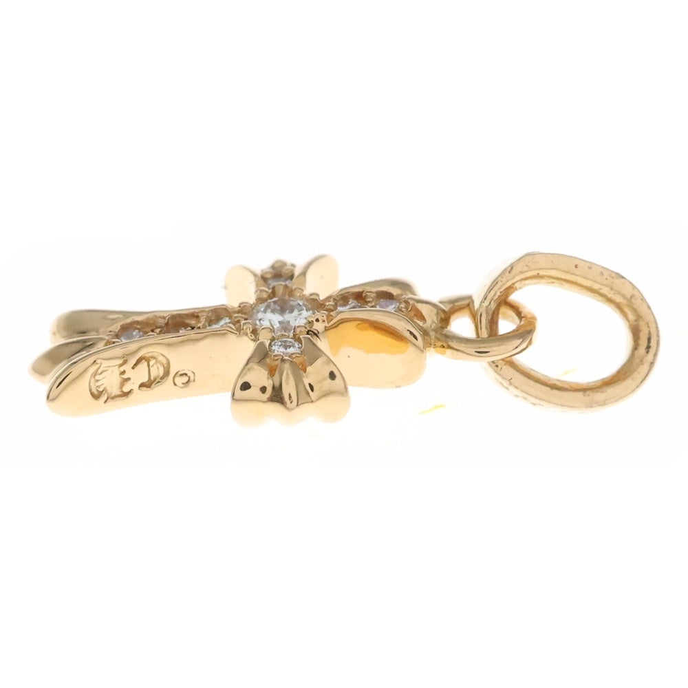 CHROME HEARTS(クロムハーツ) 22K CRS BBYFAT P DMND ベイビーファット PAVEダイヤ チャーム ゴールドネックレストップ