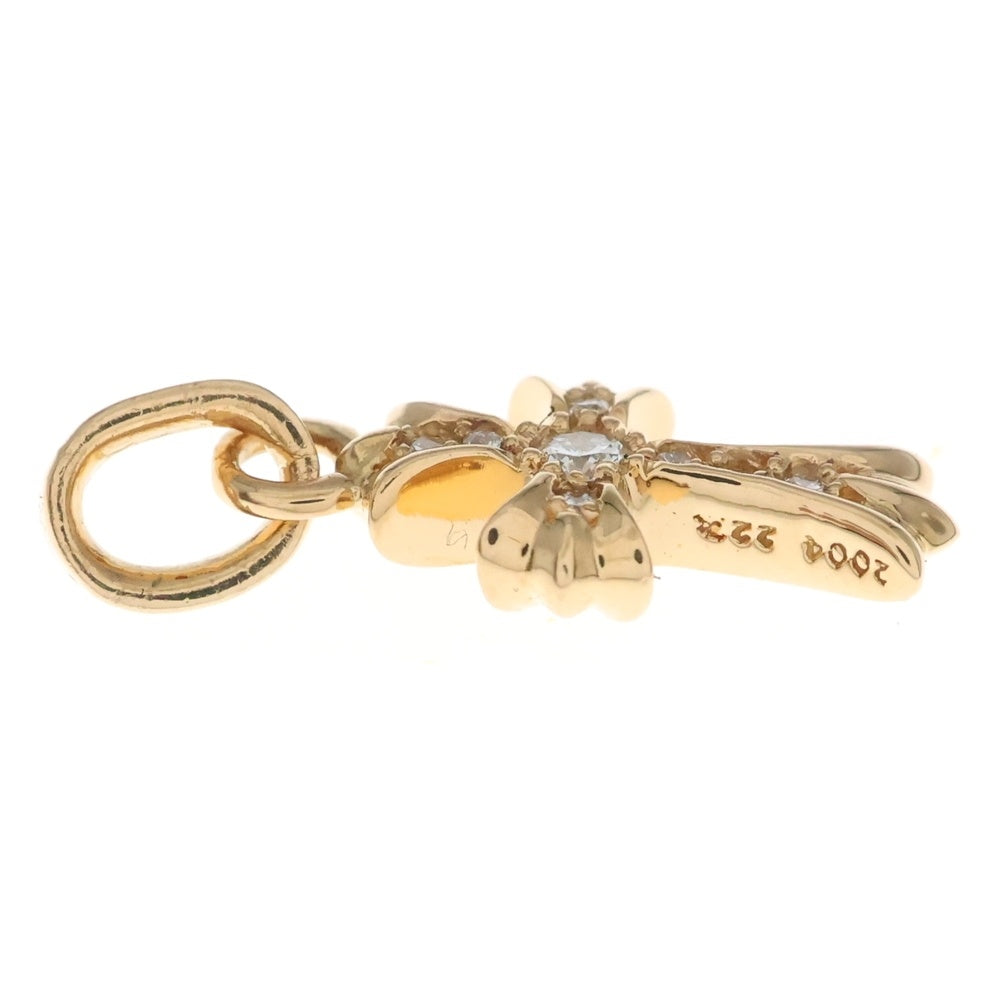 CHROME HEARTS(クロムハーツ) 22K CRS BBYFAT P DMND ベイビーファット PAVEダイヤ チャーム ゴールドネックレストップ
