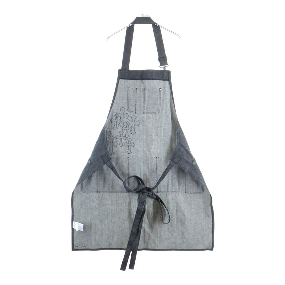 CHROME HEARTS(クロムハーツ) CEMETERY CROSS APRON セメタリークロスパッチデニムエプロン ブラック