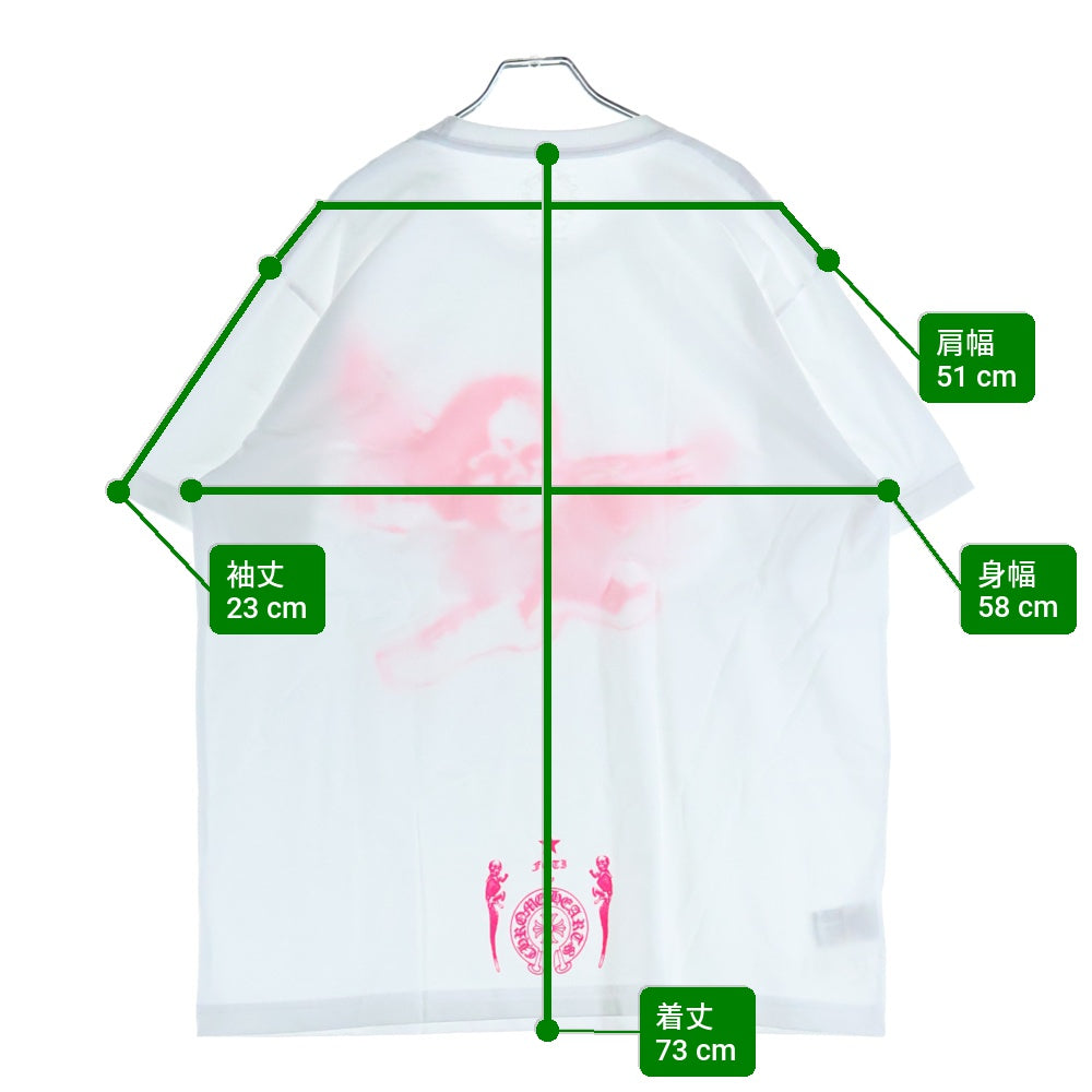 CHROME HEARTS(クロムハーツ) FOTI CH T-SHRT フォティプリントTシャツ ピンク/ホワイト