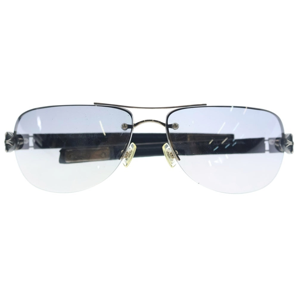 CHROME HEARTS(クロムハーツ) CLASSIC OVAL クラシックオーバル レザーテンプルサングラス ブラック