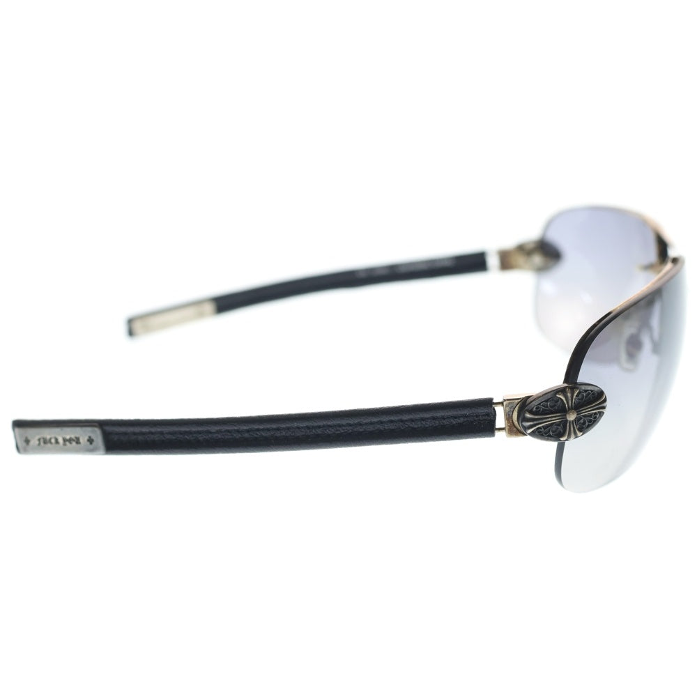 CHROME HEARTS(クロムハーツ) CLASSIC OVAL クラシックオーバル レザーテンプルサングラス ブラック