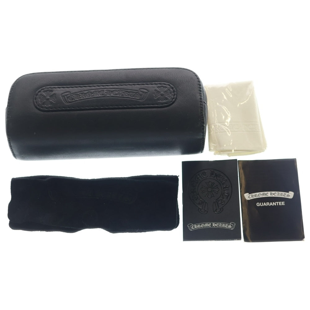 CHROME HEARTS(クロムハーツ) CLASSIC OVAL クラシックオーバル レザーテンプルサングラス ブラック