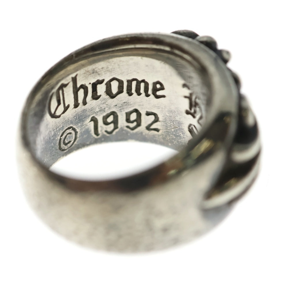 CHROME HEARTS(クロムハーツ) FLRL CRS OLD フローラルクロス リング オールド シルバー BCA346