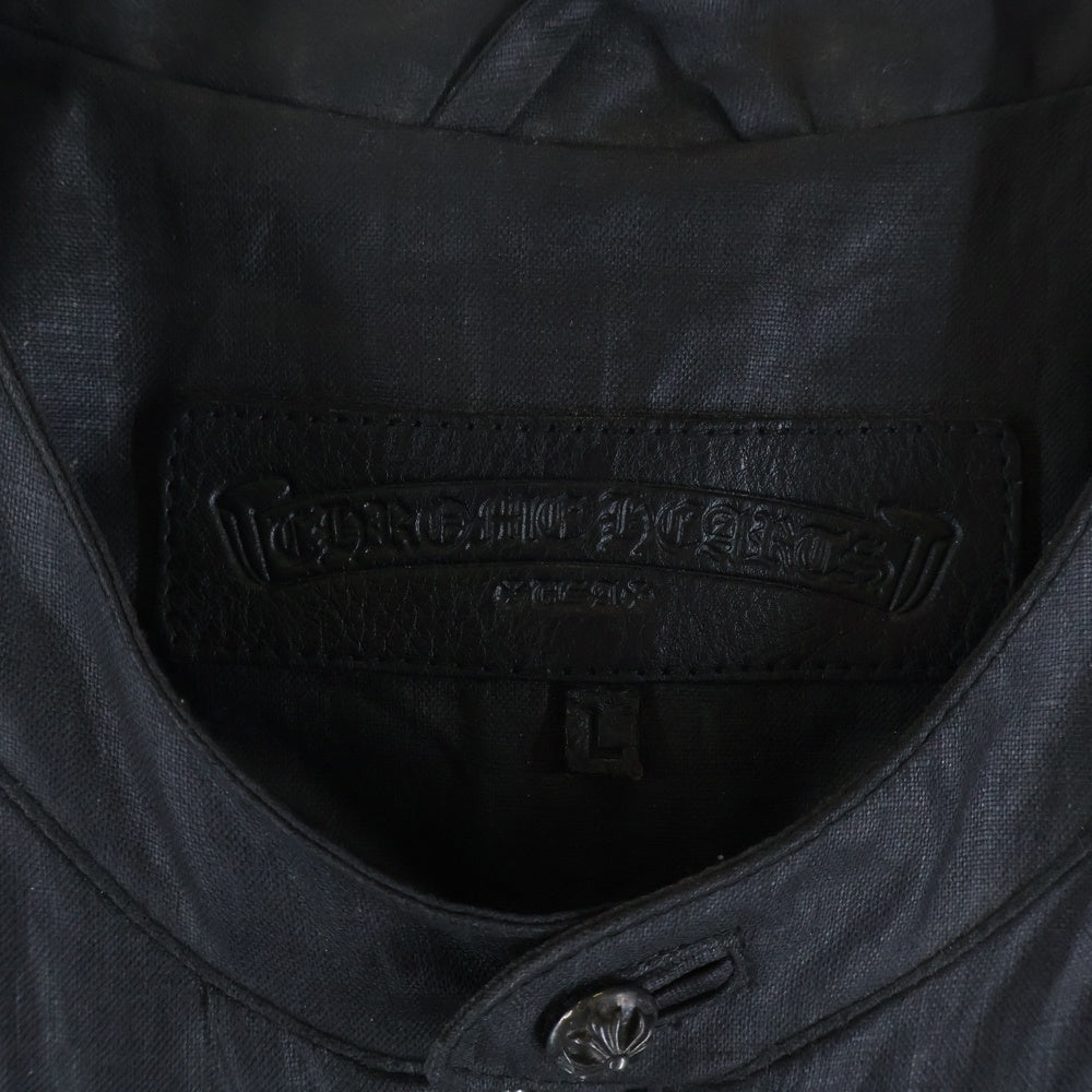 CHROME HEARTS(クロムハーツ) EZ RIDER/イージーライダー ダガーハーフジップリネンコーティング ジャケット ブラック