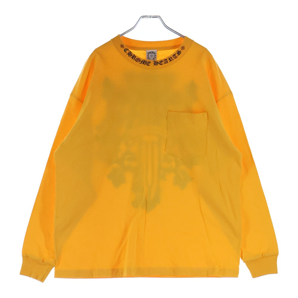 CHROME HEARTS(クロムハーツ) OLD VAIN DAGGER L/S オールド ヴァインダガープリント 長袖Tシャツ イエロー
