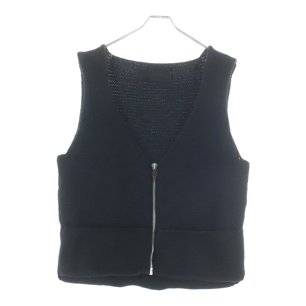 CHROME HEARTS(クロムハーツ) ダガージップアルパカニットベスト ブラック