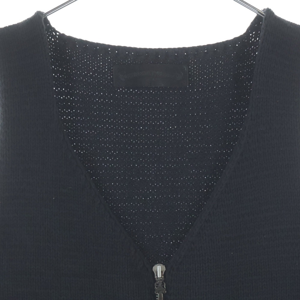 CHROME HEARTS(クロムハーツ) ダガージップアルパカニットベスト ブラック