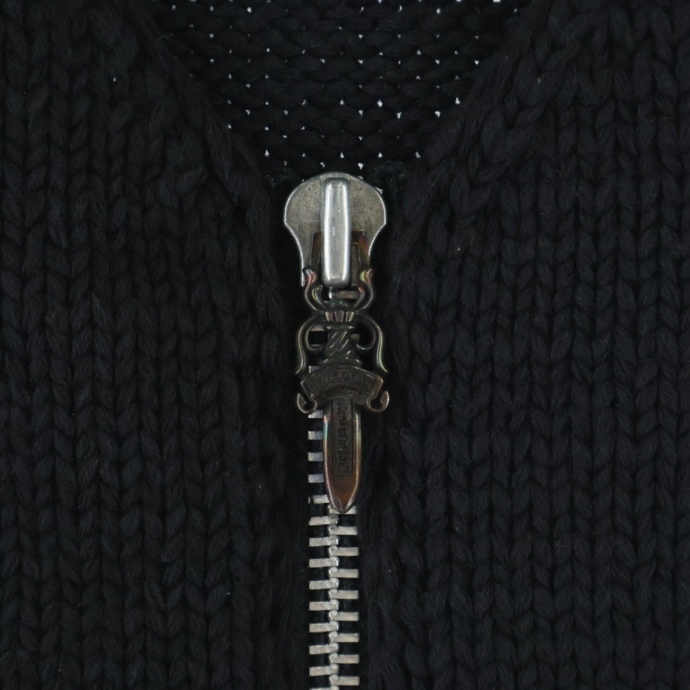 CHROME HEARTS(クロムハーツ) ダガージップアルパカニットベスト ブラック