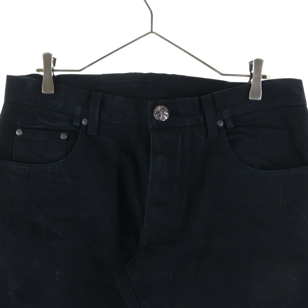 CHROME HEARTS(クロムハーツ) OLD DENIM STRAIGHT PANTS 5POCKET デニムストレートパンツ 5ポケット ブラック