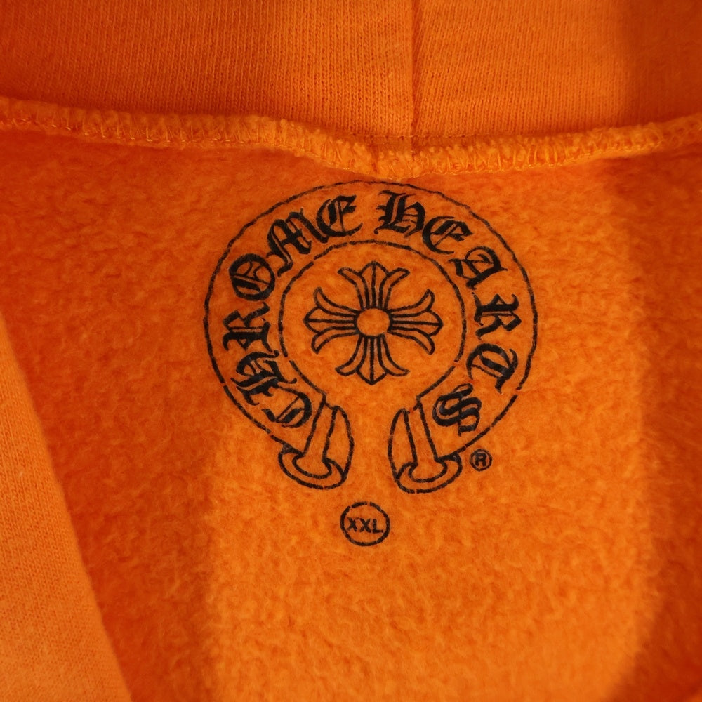 CHROME HEARTS(クロムハーツ) HD PLVR V OFF WHITE オフホワイトロゴバックプリントプルオーバーパーカー