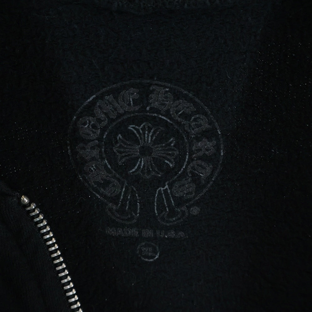 CHROME HEARTS(クロムハーツ) SWTSHRT HD ZIP オンライン限定グリッタープリントジップアップパーカー