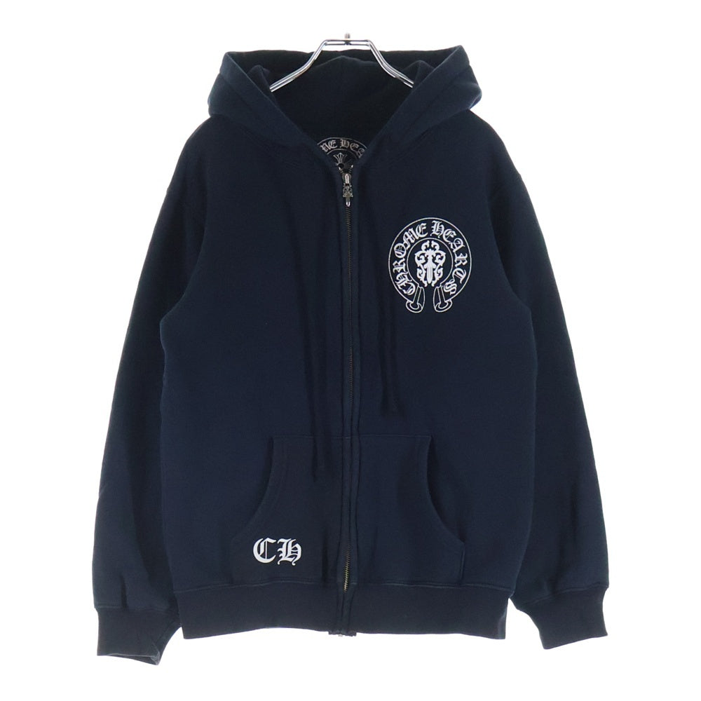 CHROME HEARTS(クロムハーツ) OLD SWTSHRT HD ZIP オールド アメリカンフラッグTシャツ 星条旗 ホースシュープリント ジップアップパーカー