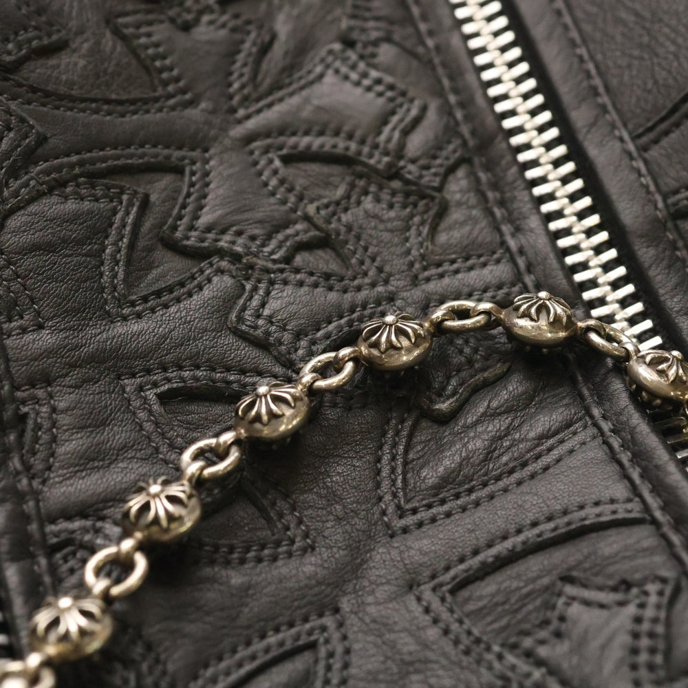 CHROME HEARTS(クロムハーツ) DUFFLE GYM BAG-CEME ダッフルバッグ セメタリークロスパッチダガージップレザーボストンバッグ