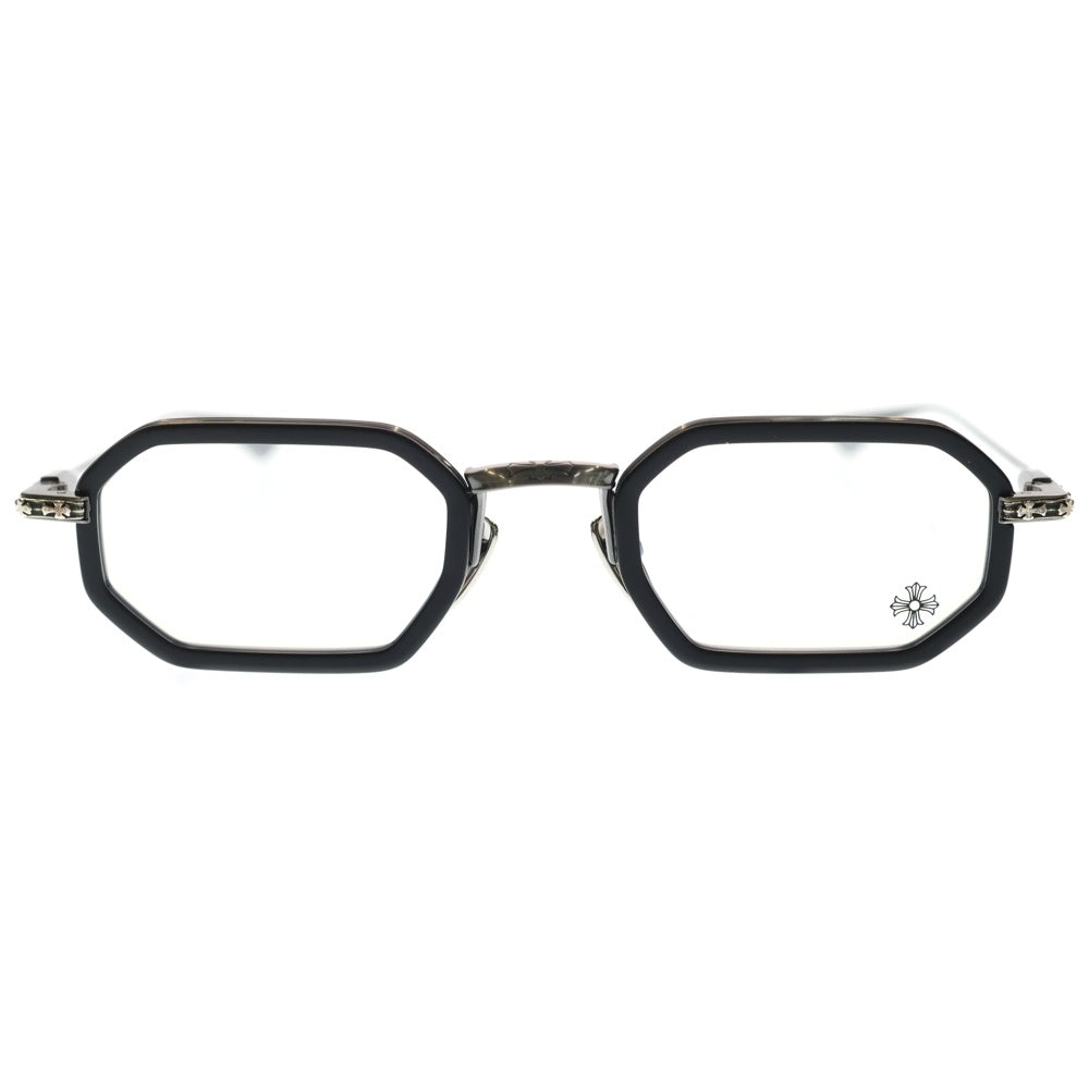 CHROME HEARTS(クロムハーツ) メタルフレームクロステンプルオクタゴンサングラス アイウェア シルバー 49□24-148