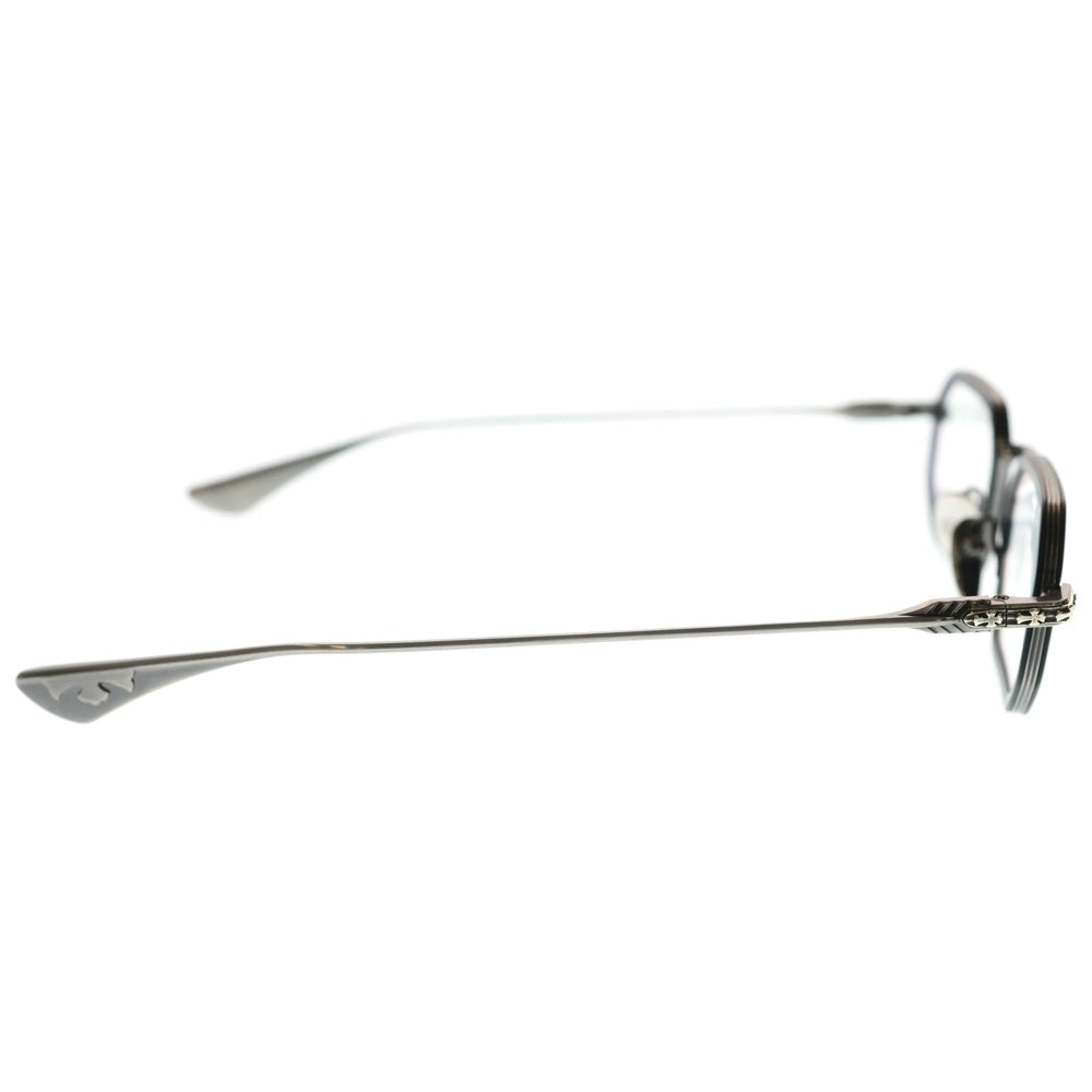 CHROME HEARTS(クロムハーツ) メタルフレームクロステンプルオクタゴンサングラス アイウェア シルバー 49□24-148