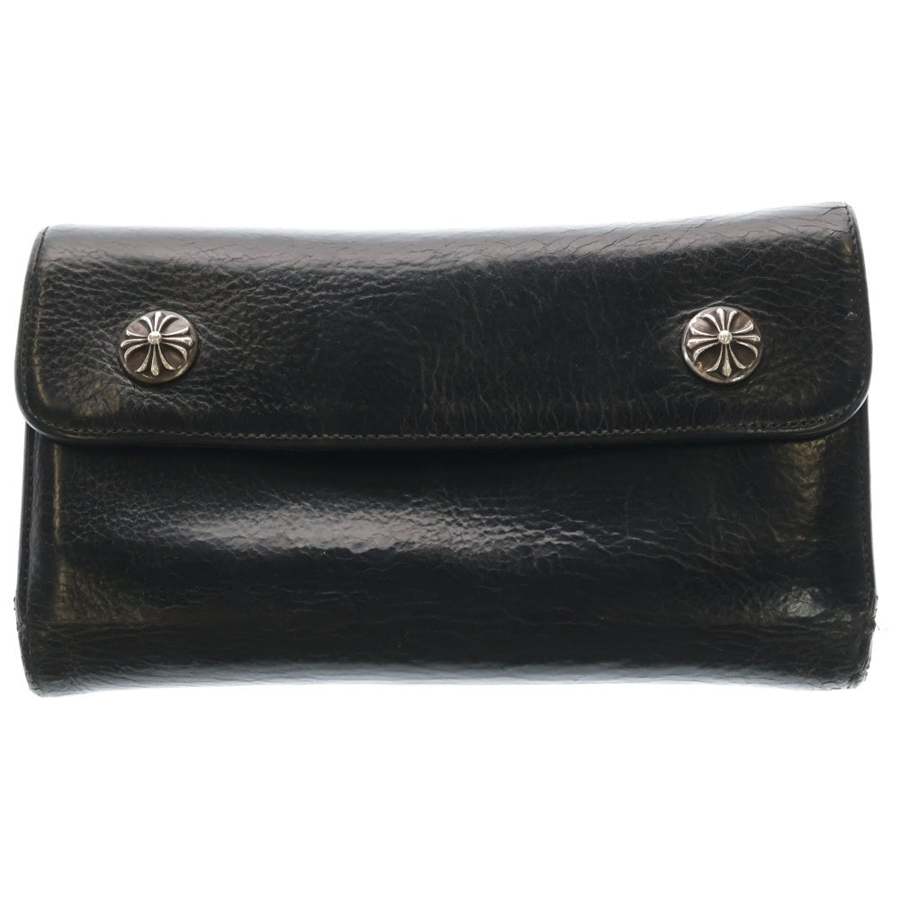 CHROME HEARTS(クロムハーツ) WAVE ウェーブ レザーウォレット 財布 ブラック BCA375