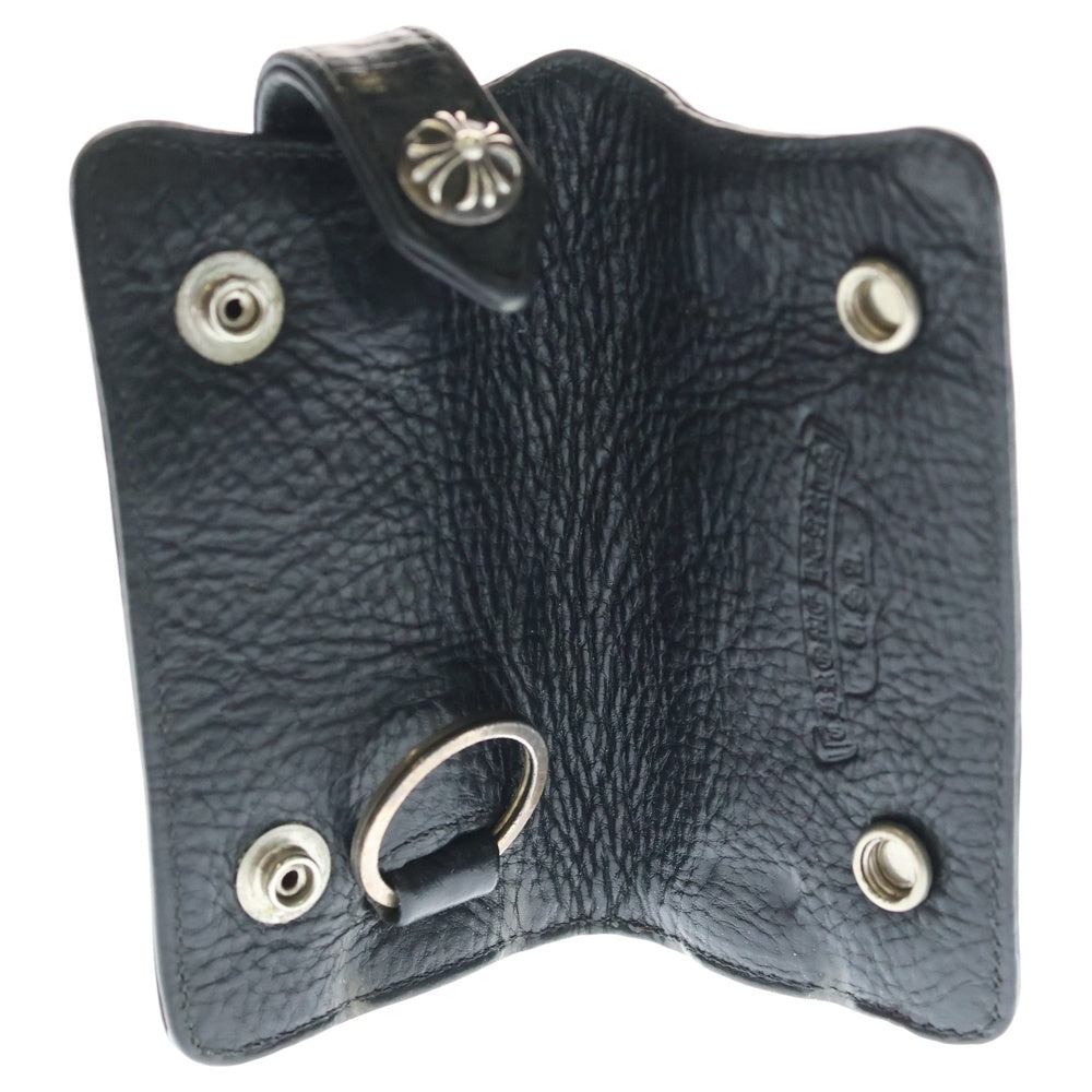 CHROME HEARTS(クロムハーツ) KEY CASE キーケース クロスボールボタン デストロイレザーキーケース ブラック
