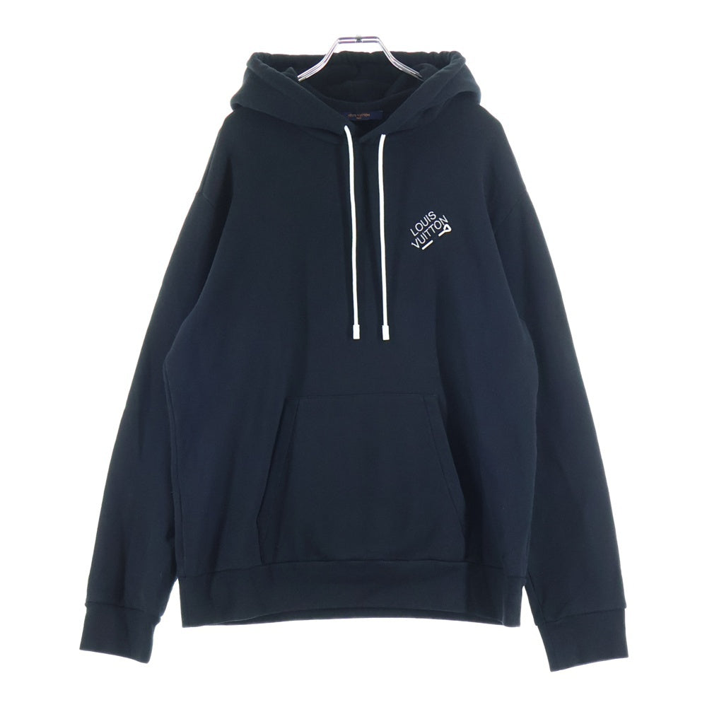 LOUIS VUITTON(ルイヴィトン) 23SS シグネチャーロゴプルオーバーパーカー フーディー ブラック RM231Q IHN HNY56W