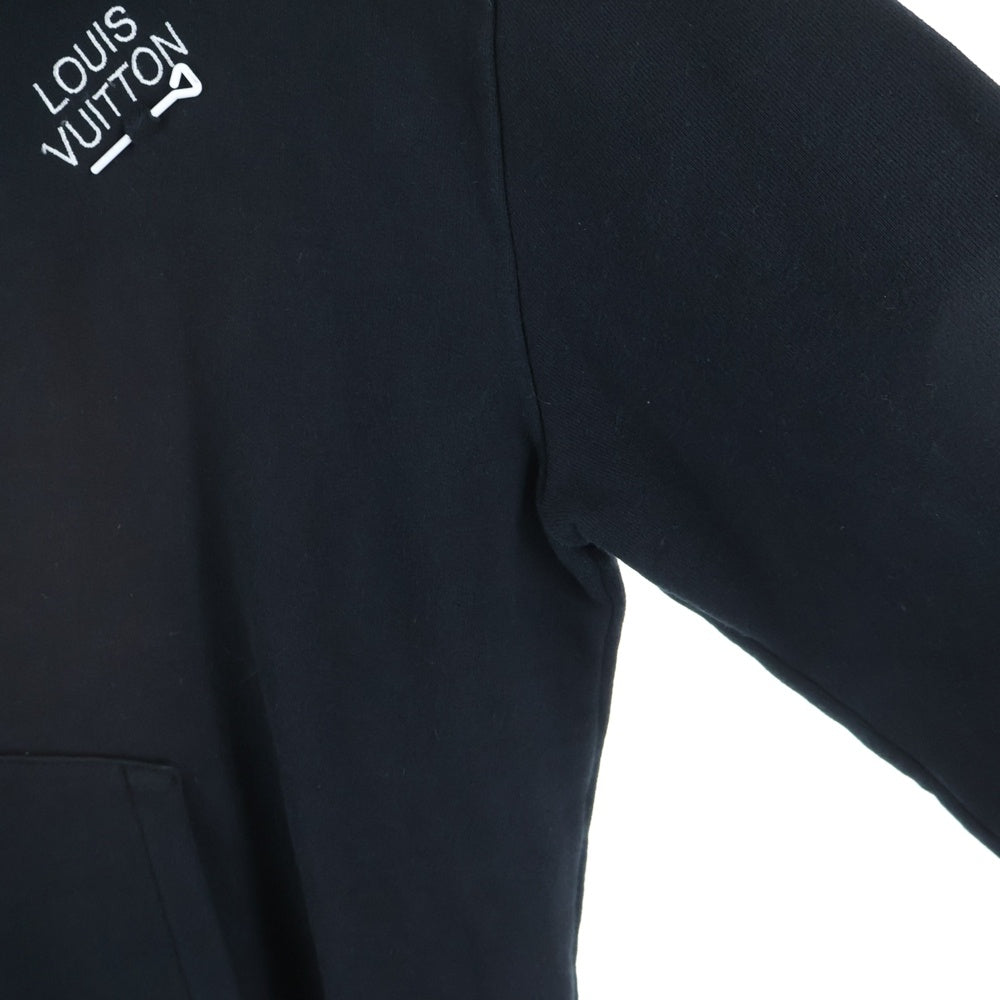 LOUIS VUITTON(ルイヴィトン) 23SS シグネチャーロゴプルオーバーパーカー フーディー ブラック RM231Q IHN HNY56W
