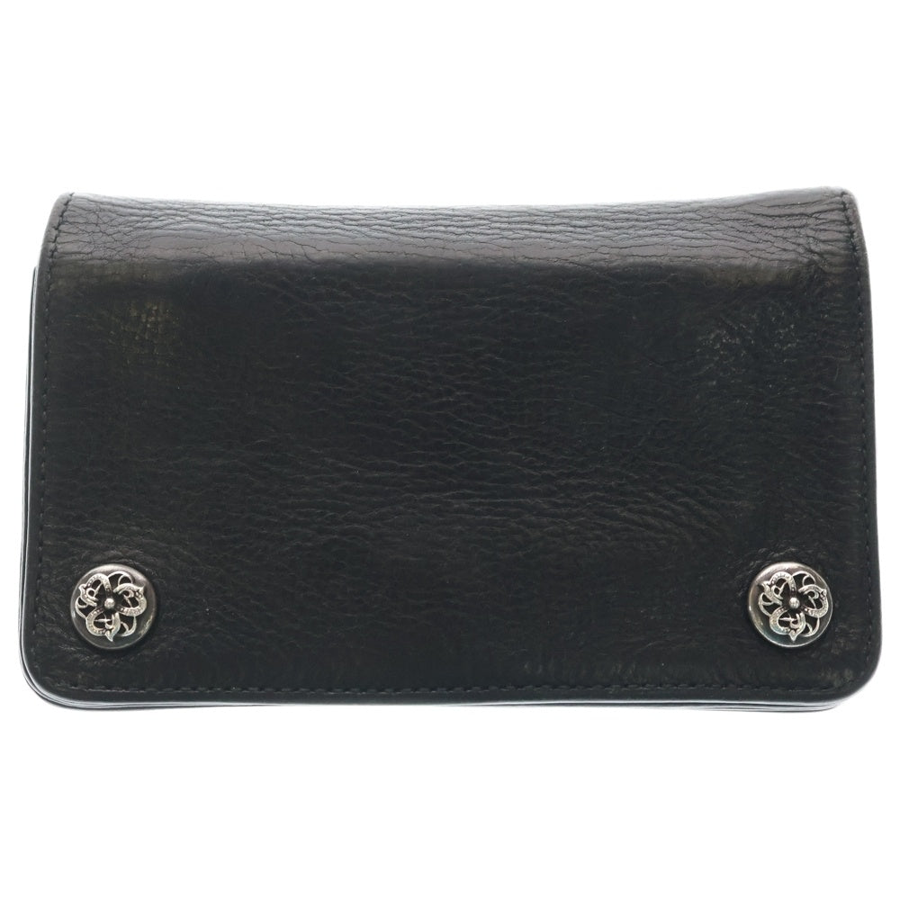 CHROME HEARTS(クロムハーツ) 1ZIP 1ジップ ケルティックボタン レザーウォレット 財布 ブラック BCA362