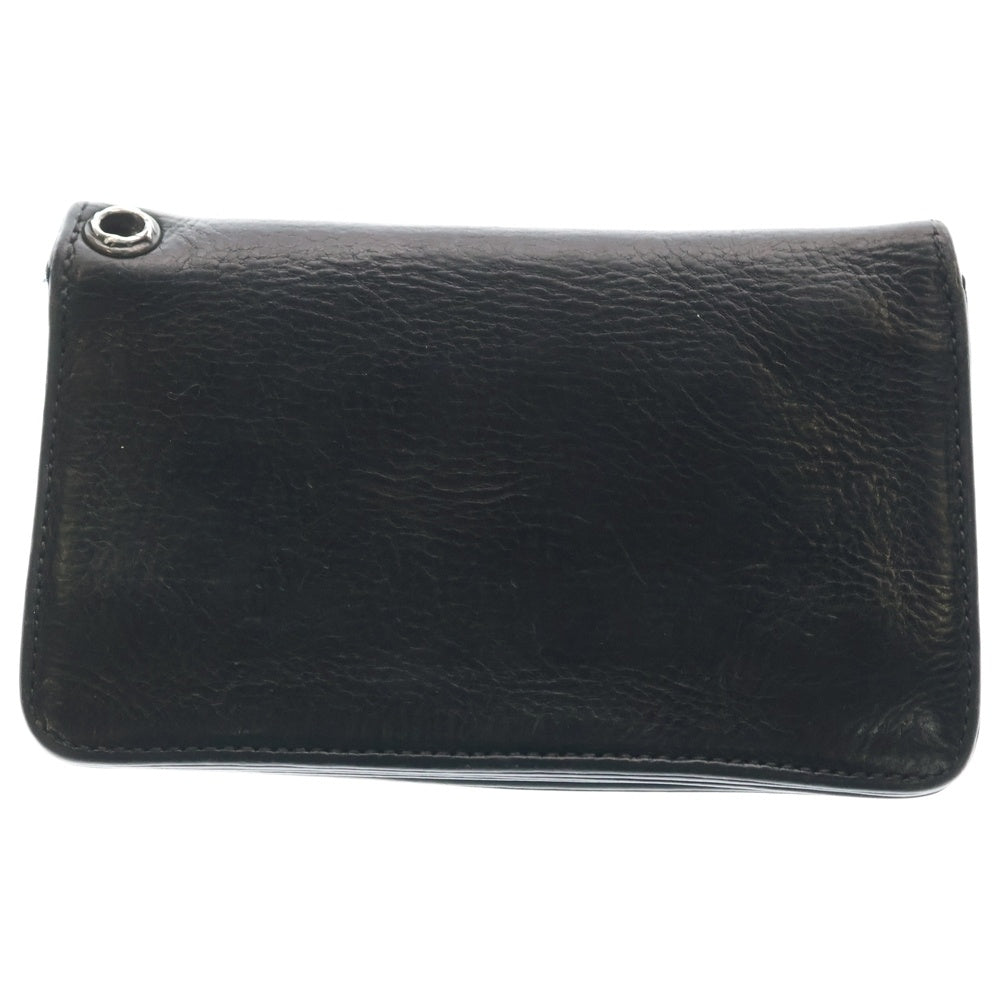 CHROME HEARTS(クロムハーツ) 1ZIP 1ジップ ケルティックボタン レザーウォレット 財布 ブラック BCA362