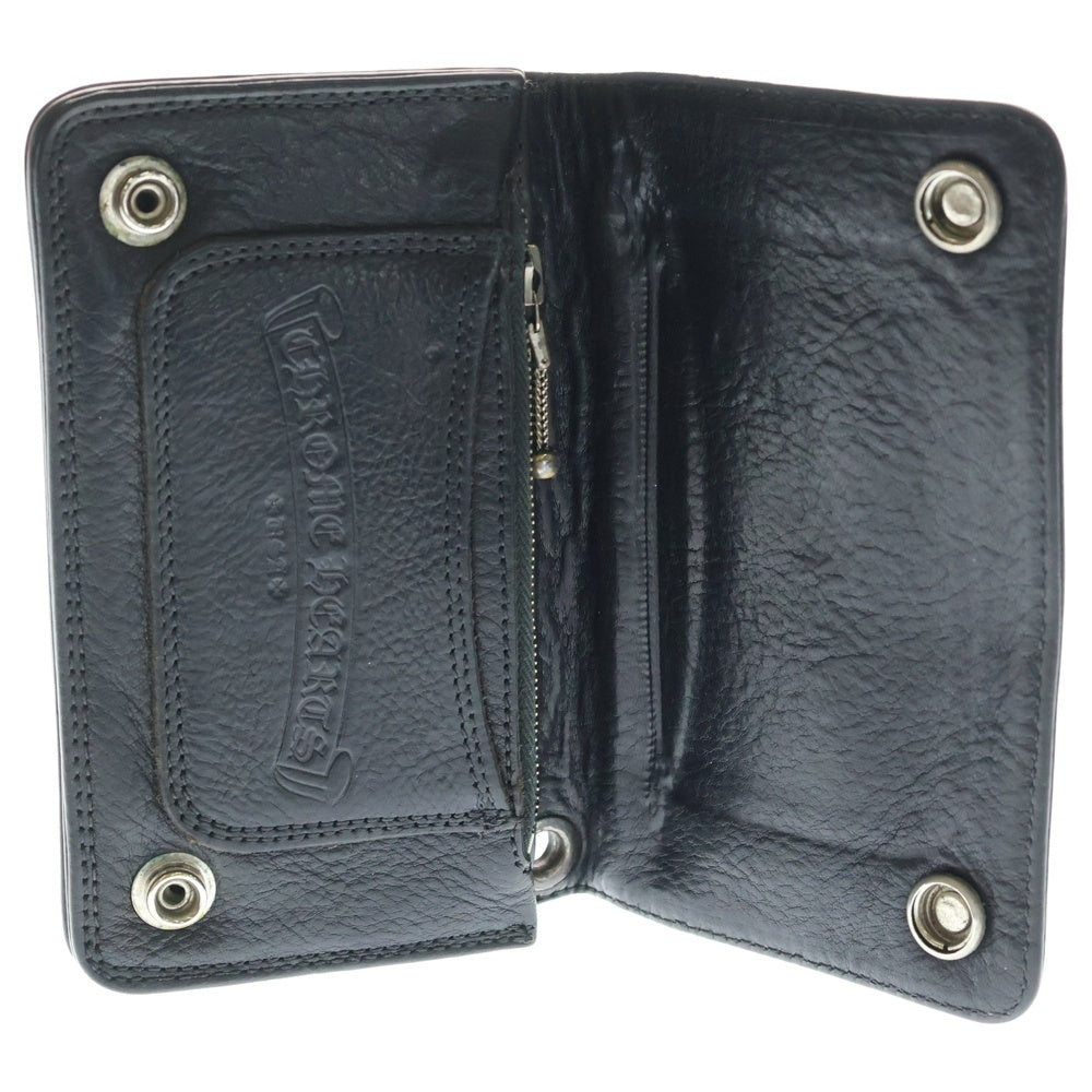 CHROME HEARTS(クロムハーツ) 1ZIP 1ジップ ケルティックボタン レザーウォレット 財布 ブラック BCA362