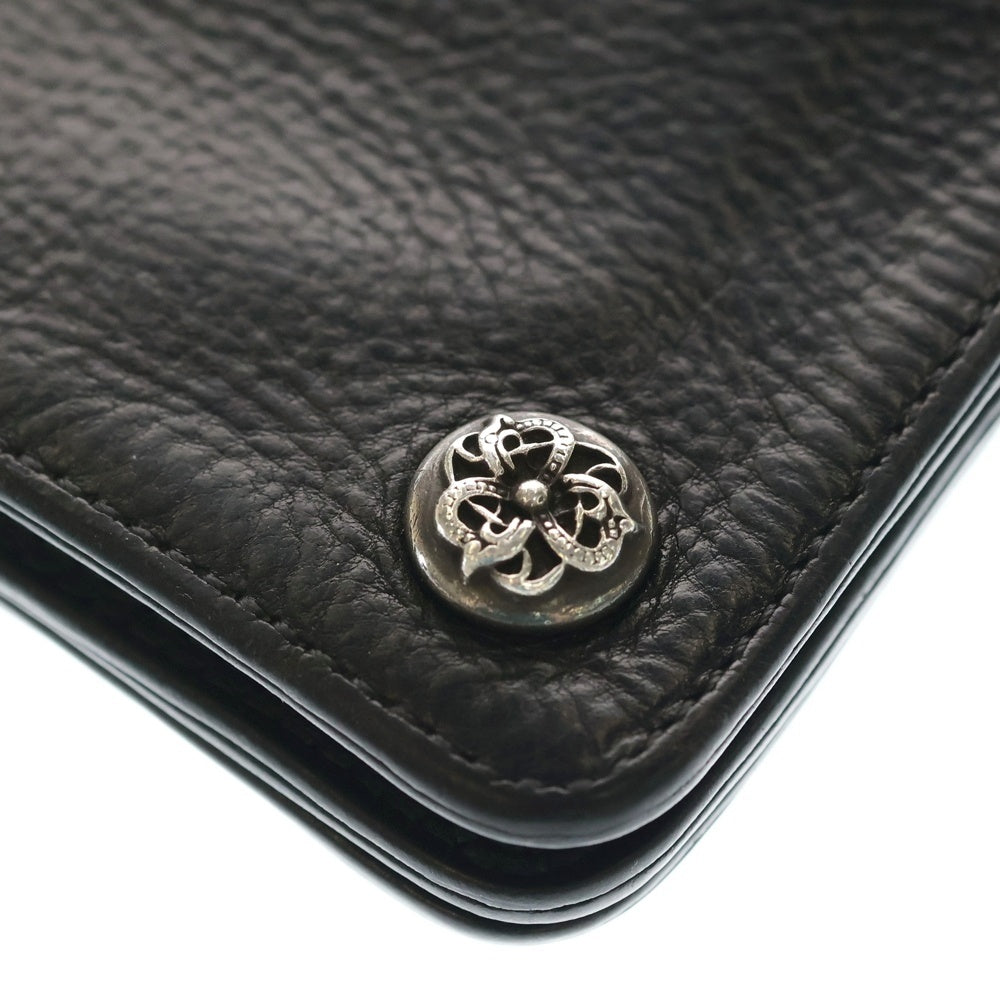CHROME HEARTS(クロムハーツ) 1ZIP 1ジップ ケルティックボタン レザーウォレット 財布 ブラック BCA362