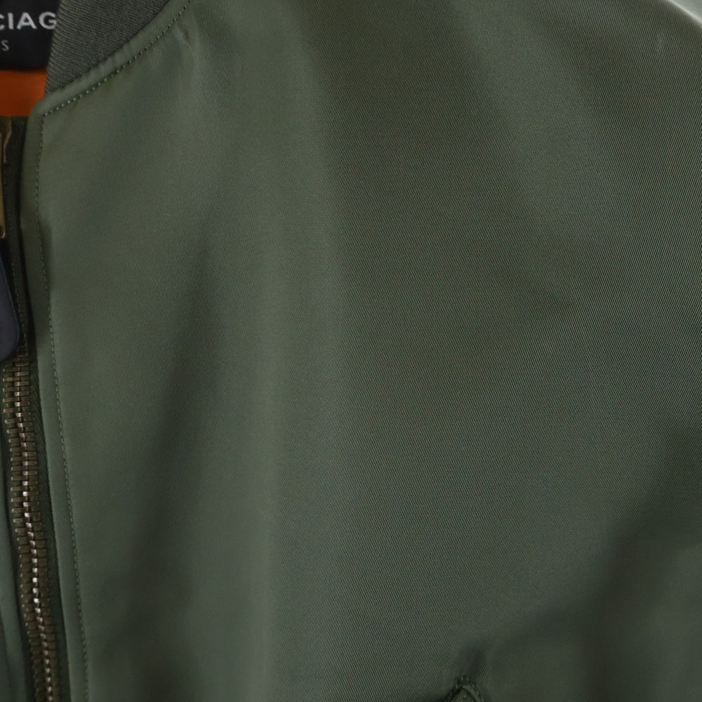 BALENCIAGA(バレンシアガ) 17SS BOXY BOMBER ボクシーボンバー ジャケット ブルソン ショート丈 カーキ/オレンジ 460599 TTD03