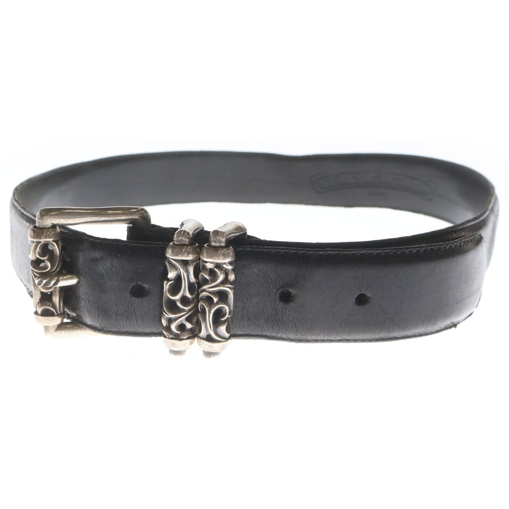CHROME HEARTS(クロムハーツ) BLT ROLLER 3PC 1.5inch 3PCローラーバックル レザーベルト ブラック