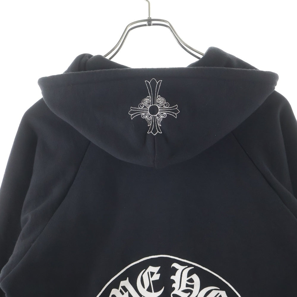 CHROME HEARTS(クロムハーツ) OLD SWTSHRT HD ZIP オールド バックホースシュープリント 裏地サーマル ジップアップパーカー