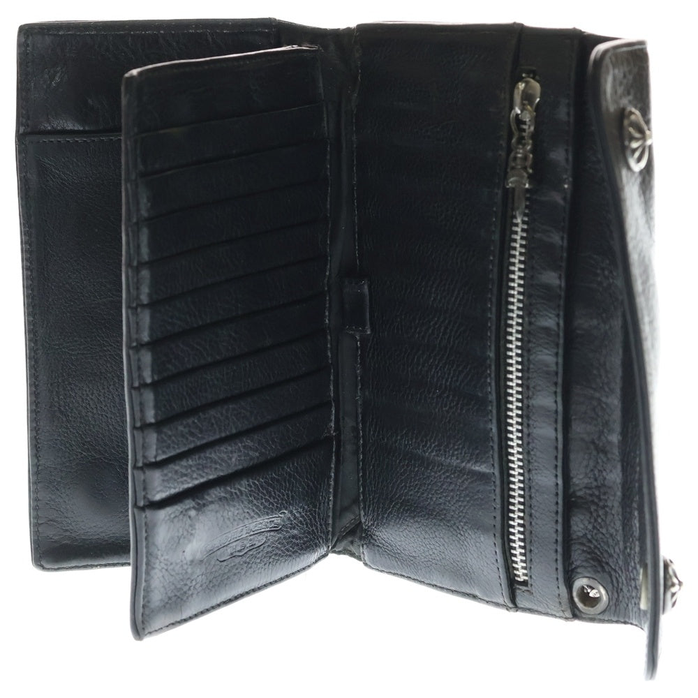 CHROME HEARTS(クロムハーツ) WAVE ウェーブ レザーウォレット 財布 ブラックBCA375